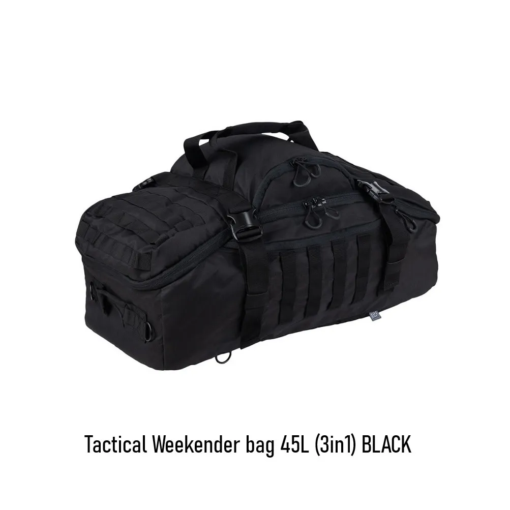 [2100000097791] Tactical Weekender bag 45L (3in1) BLACK