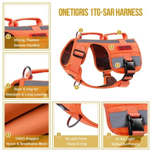 SAR K9 Dog Harness Orange