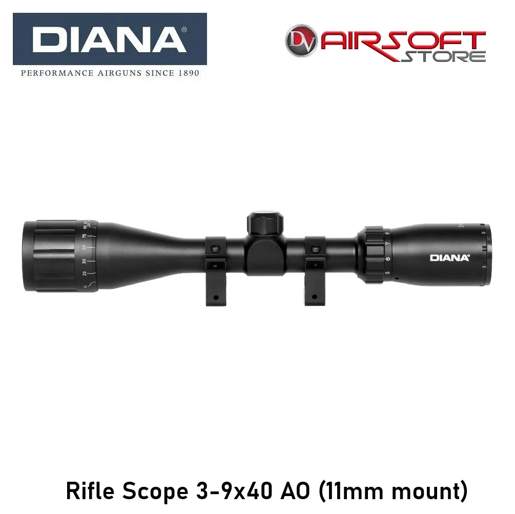Rifle Scope 3-9X40 AO + Scope mount 11mm RIS