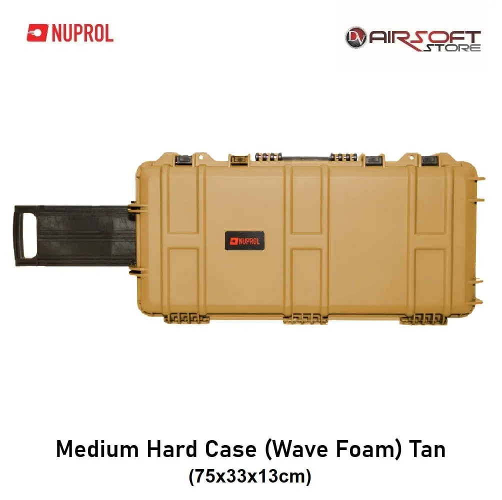 [2100000098040] Medium Hard Case (Wave Foam) (TAN)