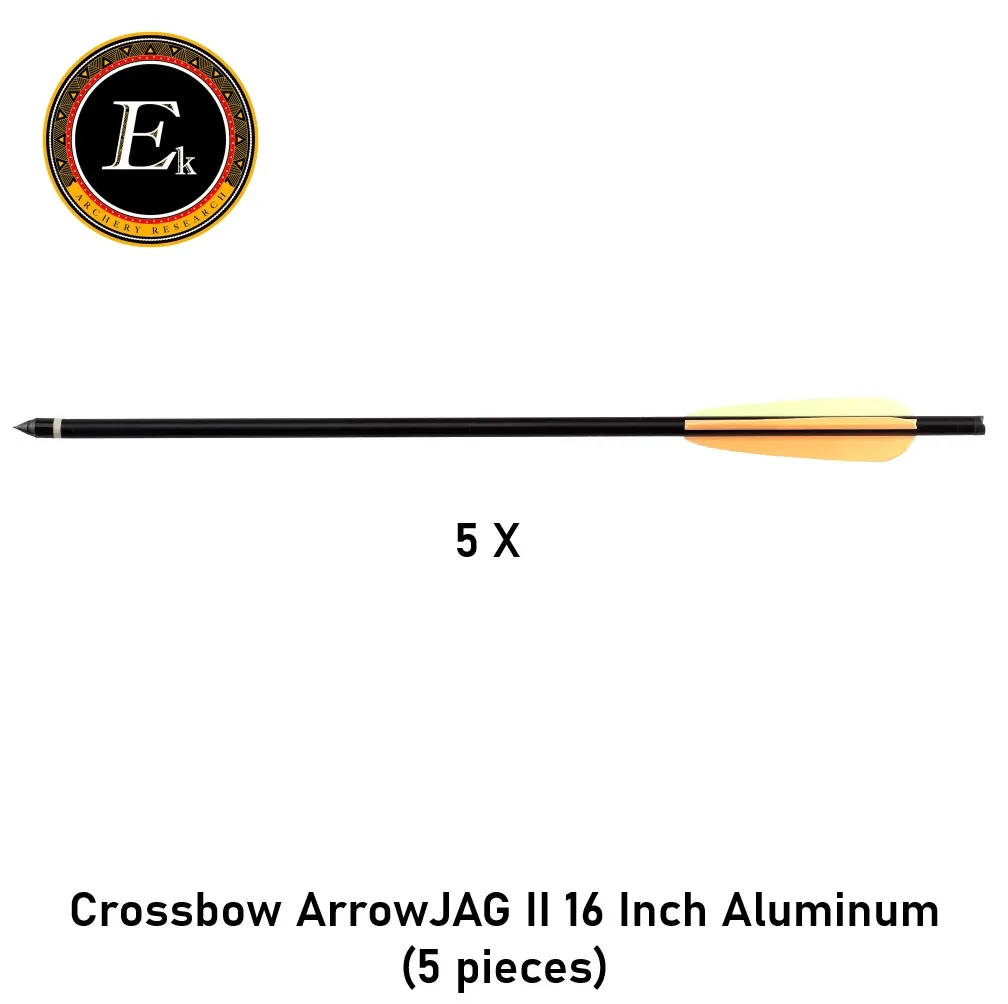 [2100000098446] Crossbow ArrowJAG II 16 Inch Aluminum (5 pieces)