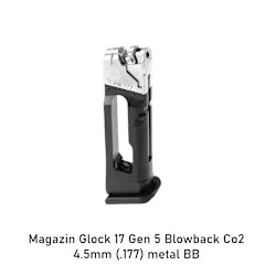[2100000096886] Magazine Glock 17 Gen 5 Co2 4.5mm (.177) metal BB