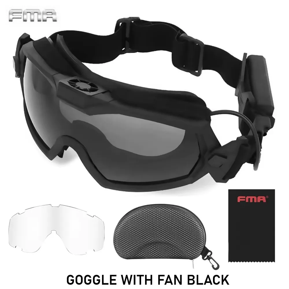 GOGGLE WITH FAN BLACK