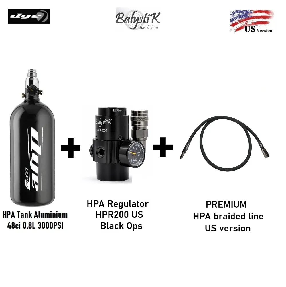 [2100000078967] BALYSTIK HPR200 + DYE HPA TANK SET Black ( US )