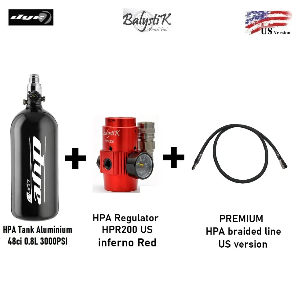 BALYSTIK HPR200 + DYE HPA TANK SET Red ( US )