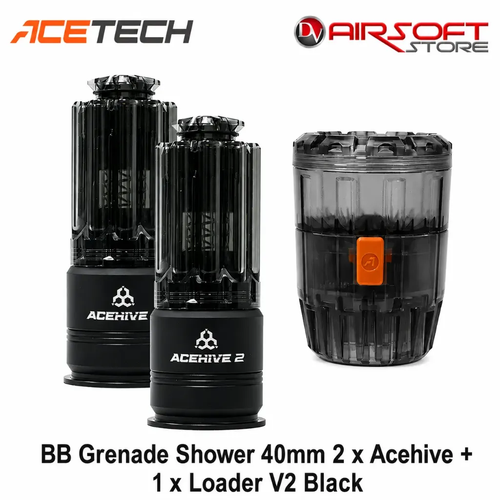 [2100000099078] BB Shower 40mm 2 x Acehive + 1 x Loader V2 Black