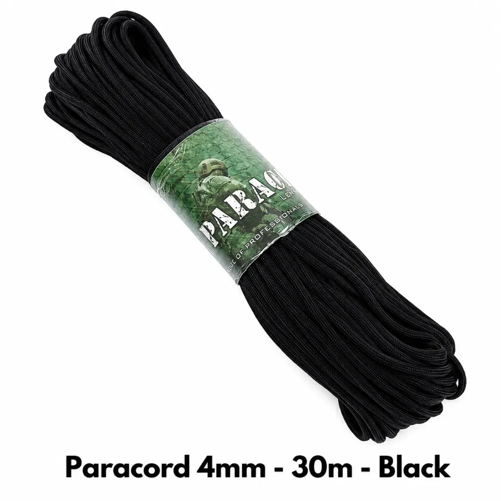 [2100000099122] Paracord 4mm - 30m - Black