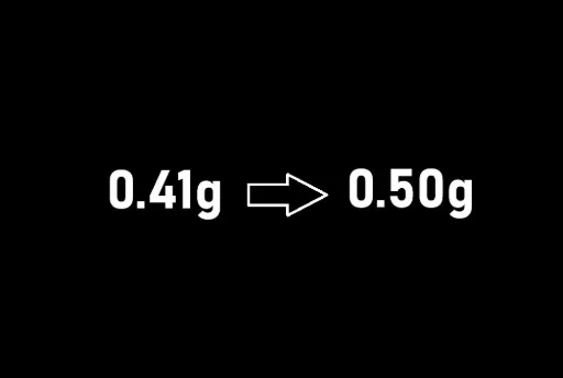 BIO BB 0.41g -> 0.50g
